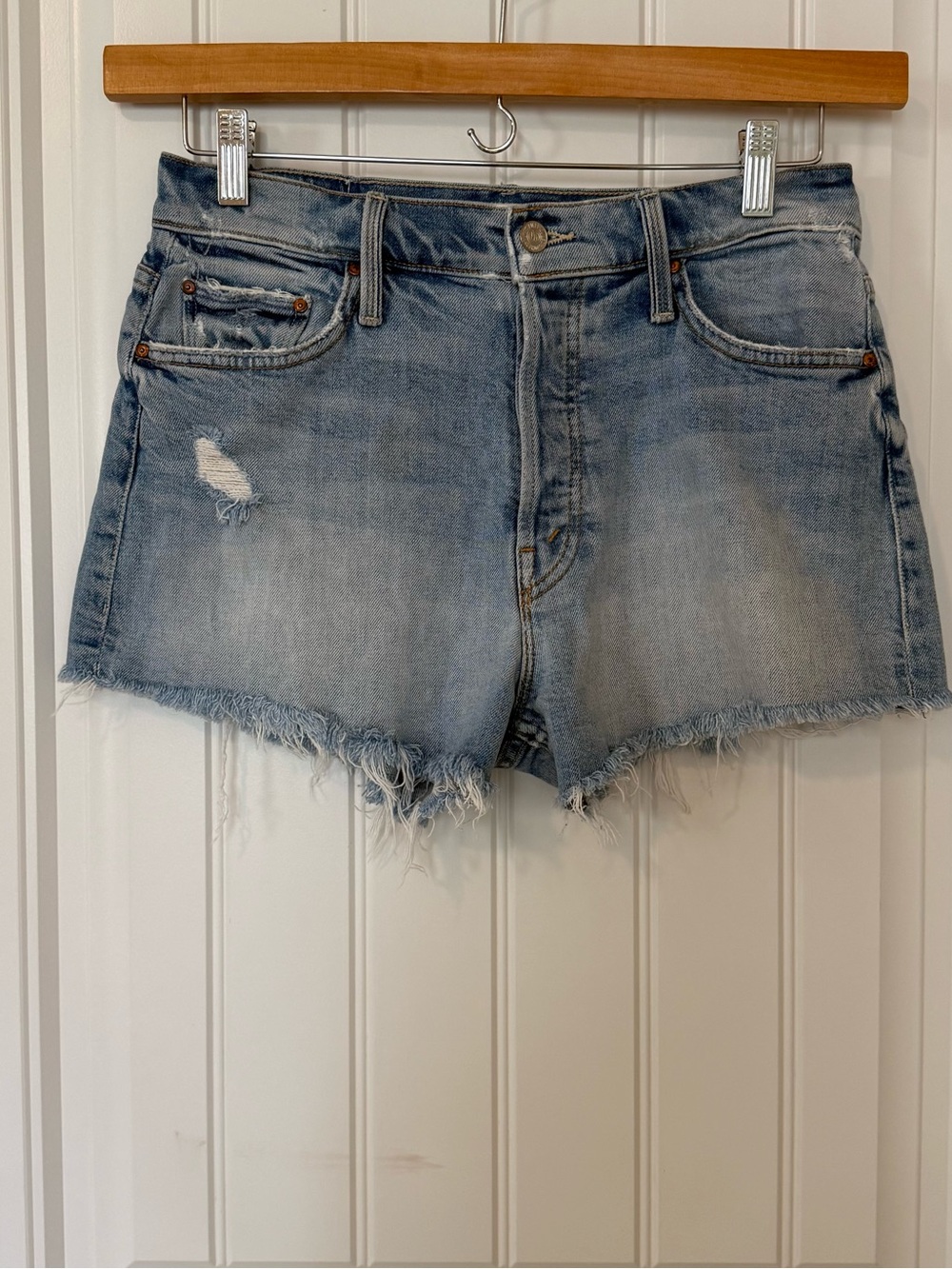 MOTHER Superior The Tomcat Kick Fray Jeans True Confessions Wash Size 27